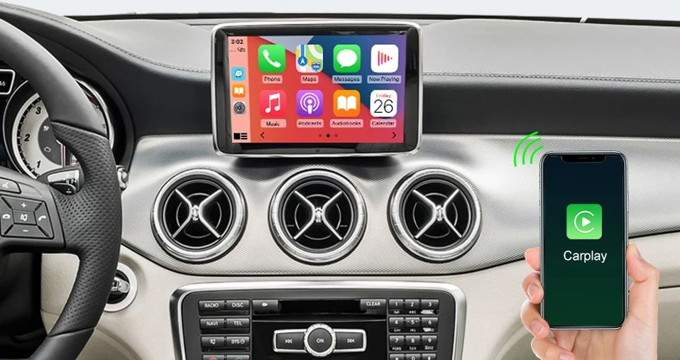 Wireless CarPlay für Mercedes Benz A B C E Class W176 W246 CLA GLA W204 W212 C207 CLS ML GL GLK SLK with Android Auto