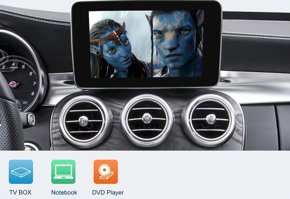 Kabellose Carplay Box Android Auto für Mercedes Benz C-Class W205 GLC 2015–2018