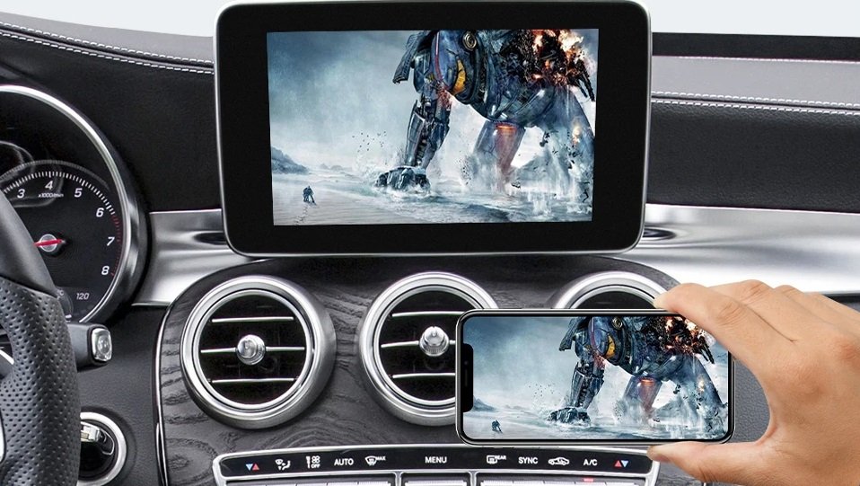 Kabellose Carplay Box Android Auto für Mercedes Benz C-Class W205 GLC 2015–2018