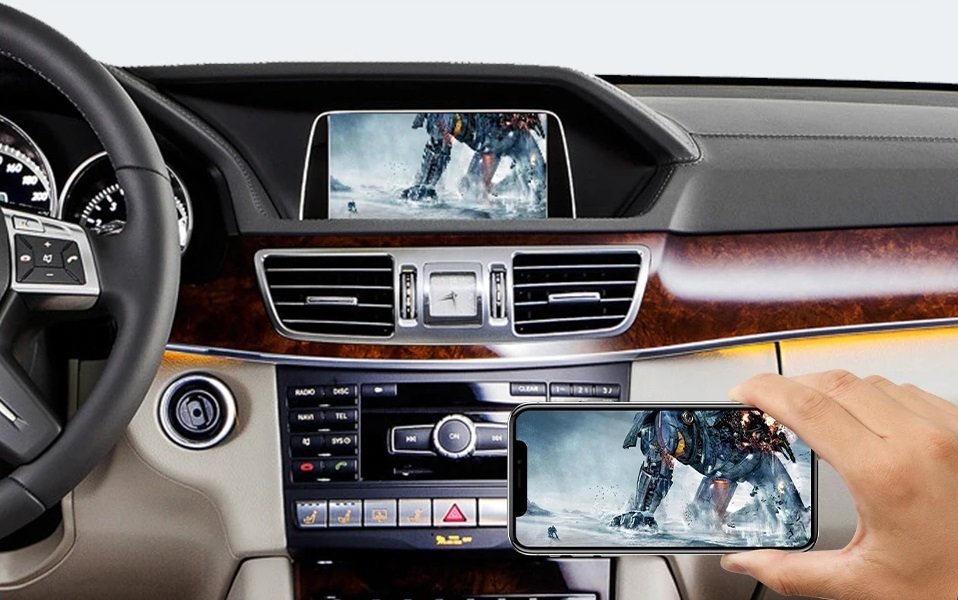 Kabelloses CarPlay für Mercedes Benz E-Klasse W212 E Coupe C207 NTG4.5/4.7/5.0 2011-2015 mit Android Auto