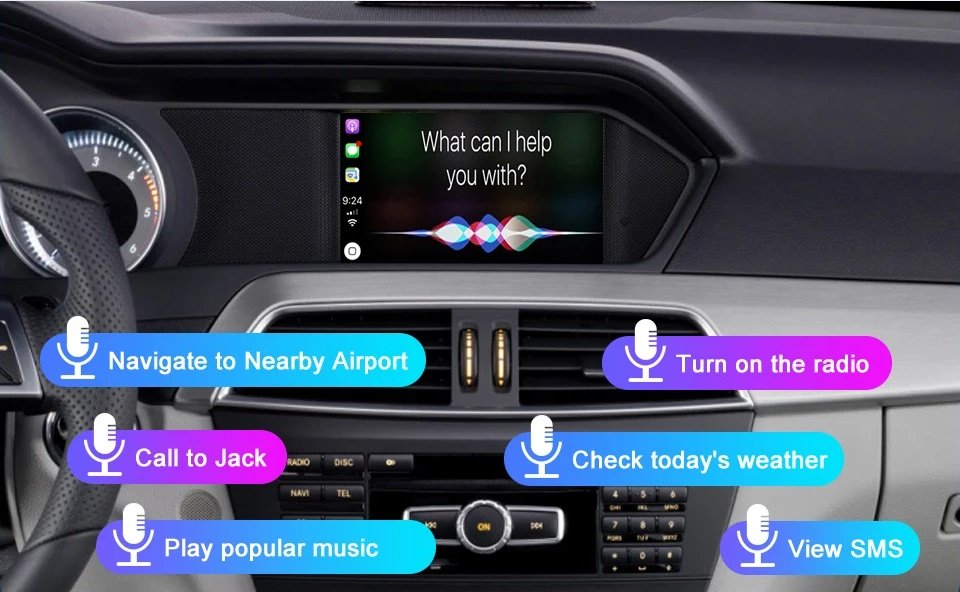 Carplay-Kit Für Mercedes Benz C-Class W204 NTG4.5/4.7 2011-2014 mit Android Auto