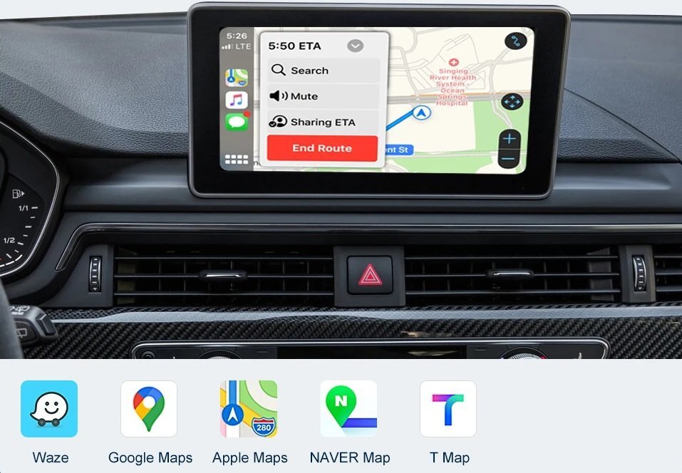 Für Audi A4 B9 A5 Q5 Q7 2016–2019, kabelloses Carplay, Android Auto