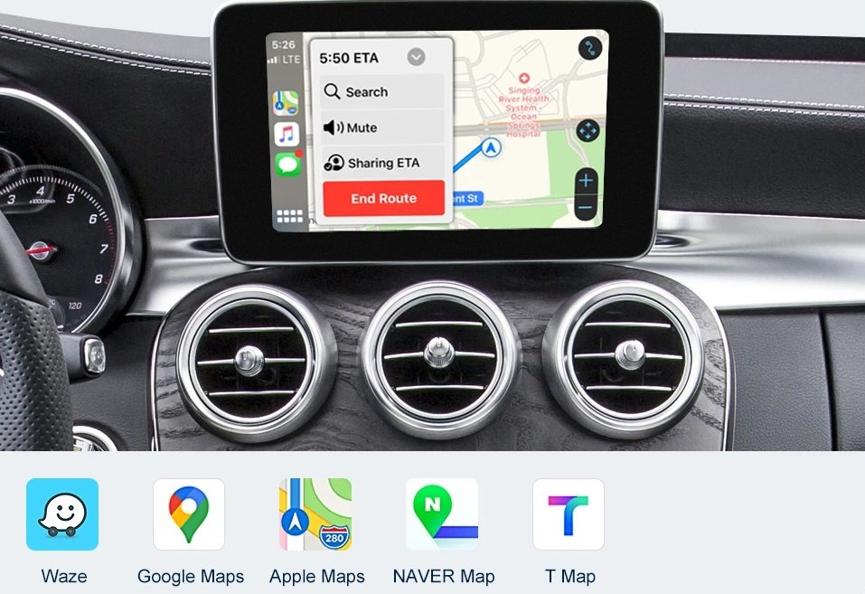 Kabellose Carplay Box Android Auto für Mercedes Benz C-Class W205 GLC 2015–2018