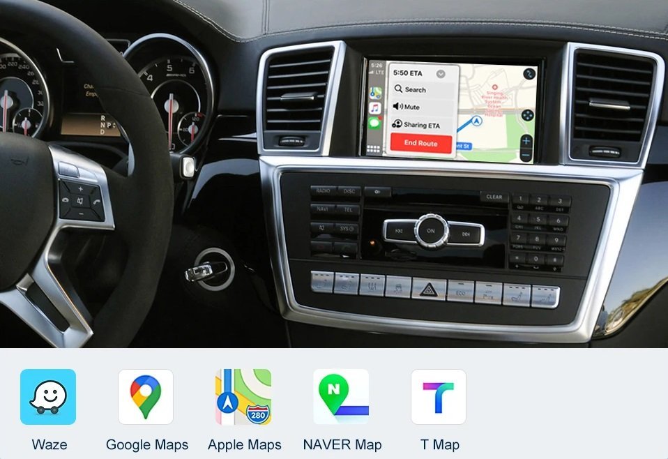 Wireless CarPlay für Mercedes Benz A B C E Class W176 W246 CLA GLA W204 W212 C207 CLS ML GL GLK SLK with Android Auto