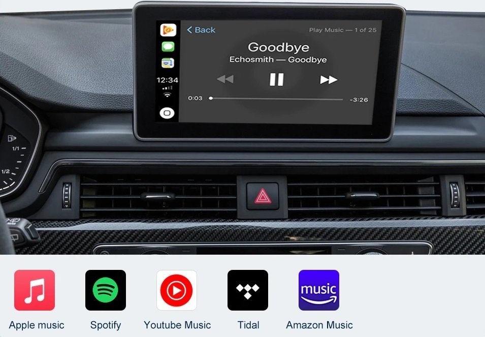 Für Audi A4 B9 A5 Q5 Q7 2016–2019, kabelloses Carplay, Android Auto