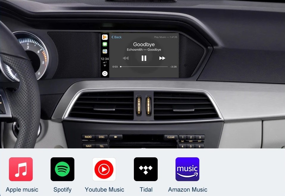 Carplay-Kit Für Mercedes Benz C-Class W204 NTG4.5/4.7 2011-2014 mit Android Auto