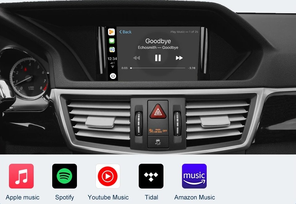 Kabelloses CarPlay für Mercedes Benz E-Klasse W212 E Coupe C207 NTG4.5/4.7/5.0 2011-2015 mit Android Auto