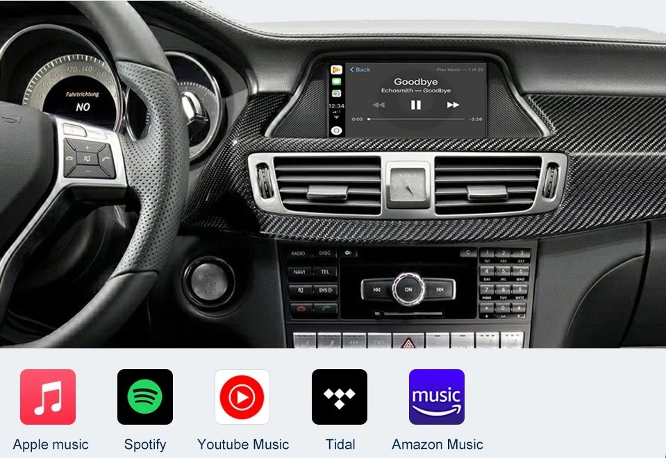 Wireless CarPlay für Mercedes Benz A B C E Class W176 W246 CLA GLA W204 W212 C207 CLS ML GL GLK SLK with Android Auto