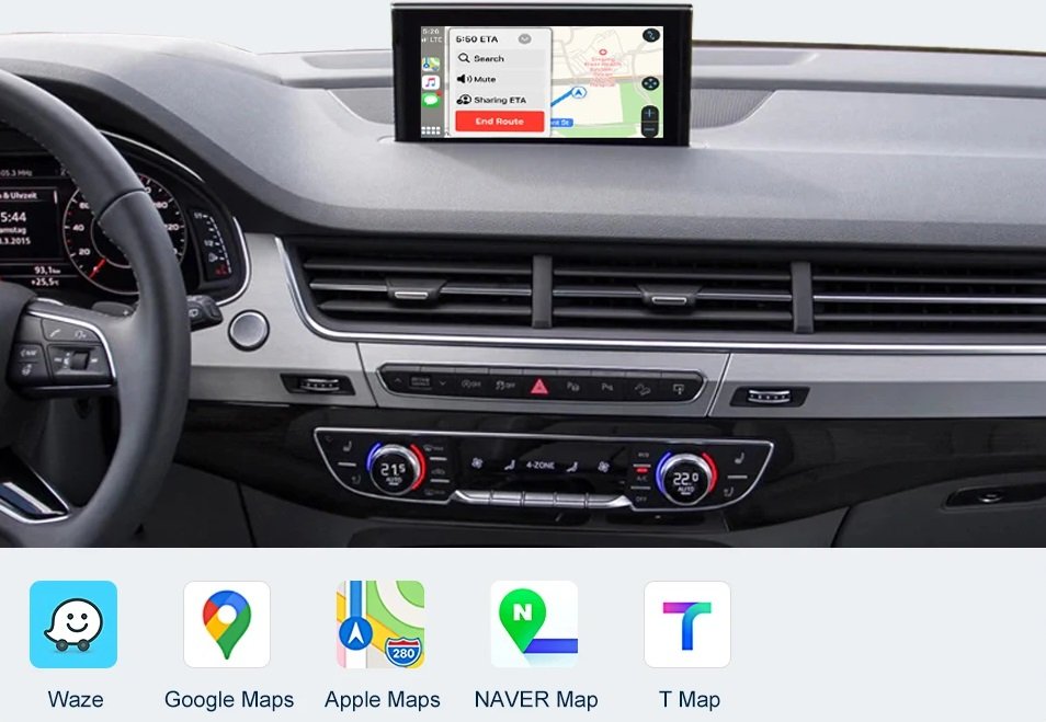 Wireless CarPlay-Decoder, Android-Auto Für Audi Q7 2016–2019