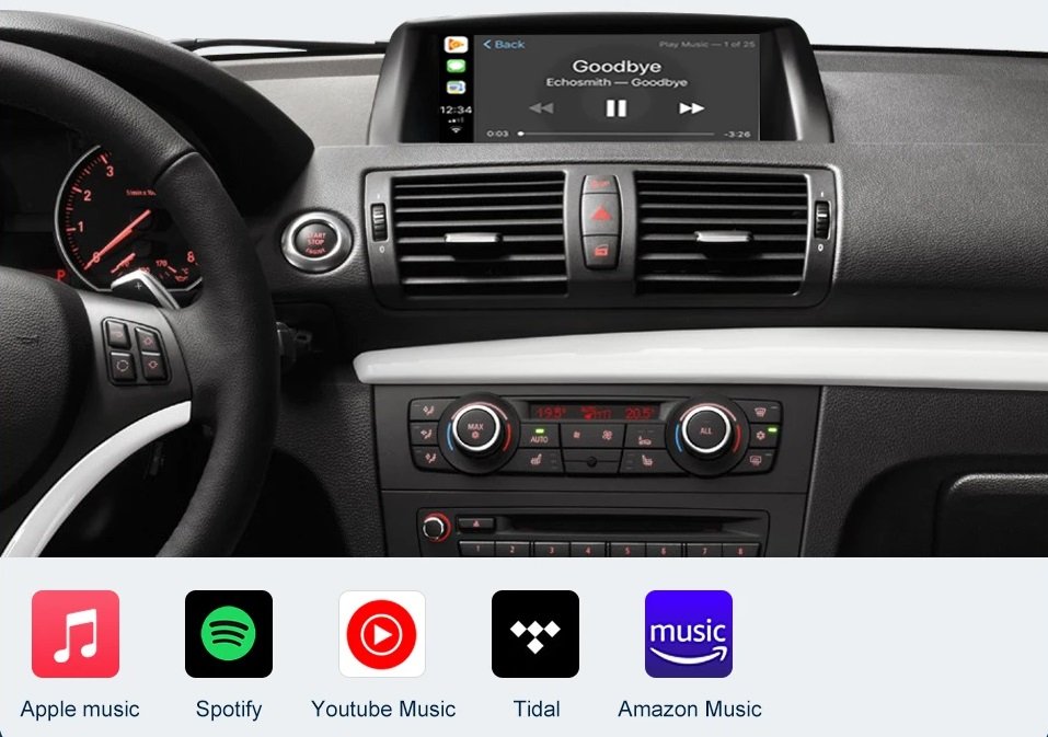Für BMW 1er E81 E82 E87 E88 2008–2012 Wireless Android Auto Carplay Decoder