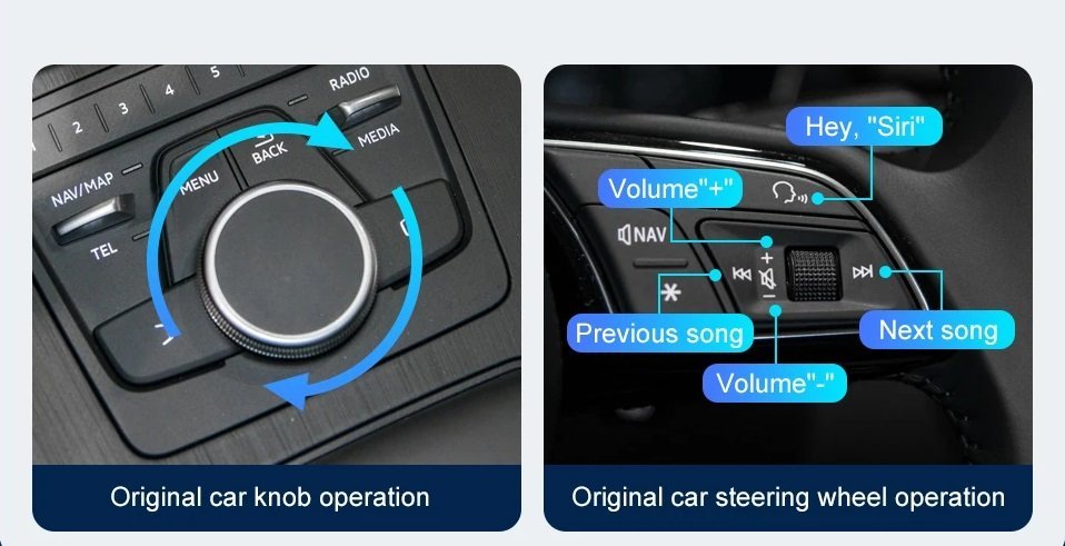Für Audi A4 B9 A5 Q5 Q7 2016–2019, kabelloses Carplay, Android Auto