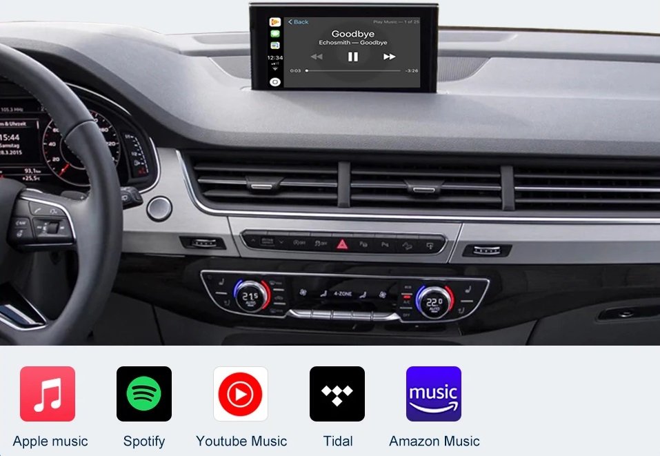 Wireless CarPlay-Decoder, Android-Auto Für Audi Q7 2016–2019