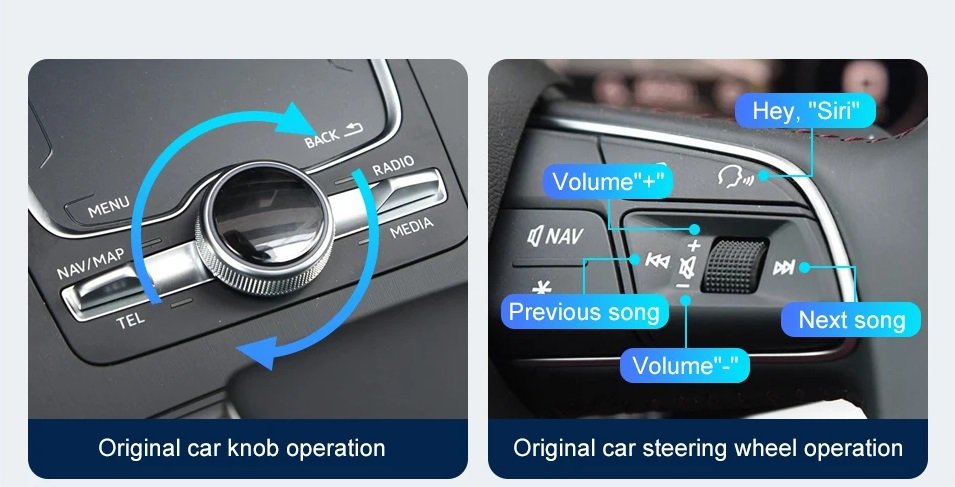 Wireless CarPlay-Decoder, Android-Auto Für Audi Q7 2016–2019