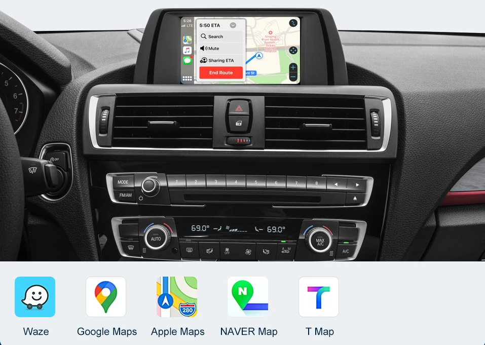 Drahtloses Android Auto Carplay für BMW NBT 1 2 3 4 5 7 Serie X1 X3 X4 X5 X6 F15 F16 F25 F26 F48 F01 F10 F11 F22 F20 F30 F32