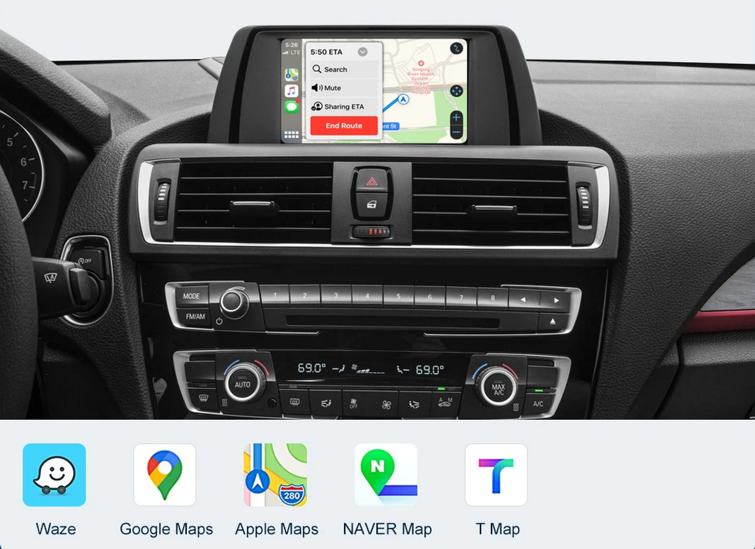Carplay Android Auto Box für BMW 1 2 Serie F20 F21 F22 F23 F45 2011-2020 NBT EVO