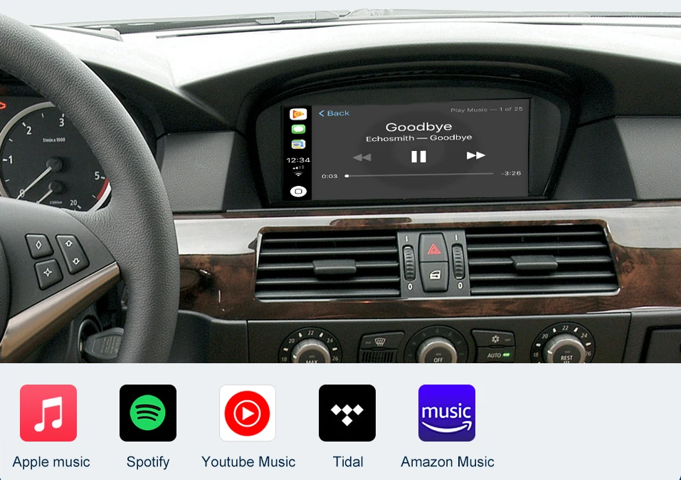 CarPlay Android Auto Kit für BMW 3er E90 E91 E92 E93 und 5er E60 E61 2008–2013