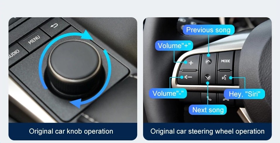 Wireless Apple Carplay Android Auto für Lexus RX 2016–2019
