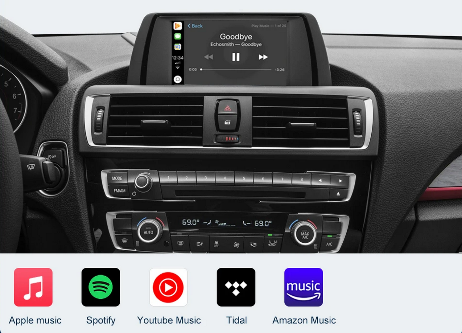Carplay Android Auto Box für BMW 1 2 Serie F20 F21 F22 F23 F45 2011-2020 NBT EVO