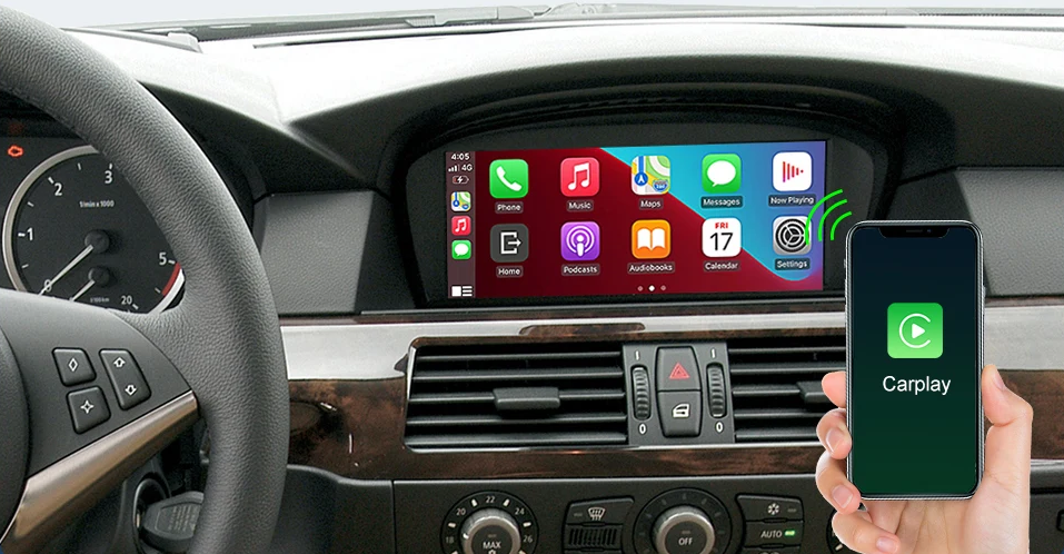 CarPlay Android Auto Kit für BMW 3er E90 E91 E92 E93 und 5er E60 E61 2008–2013