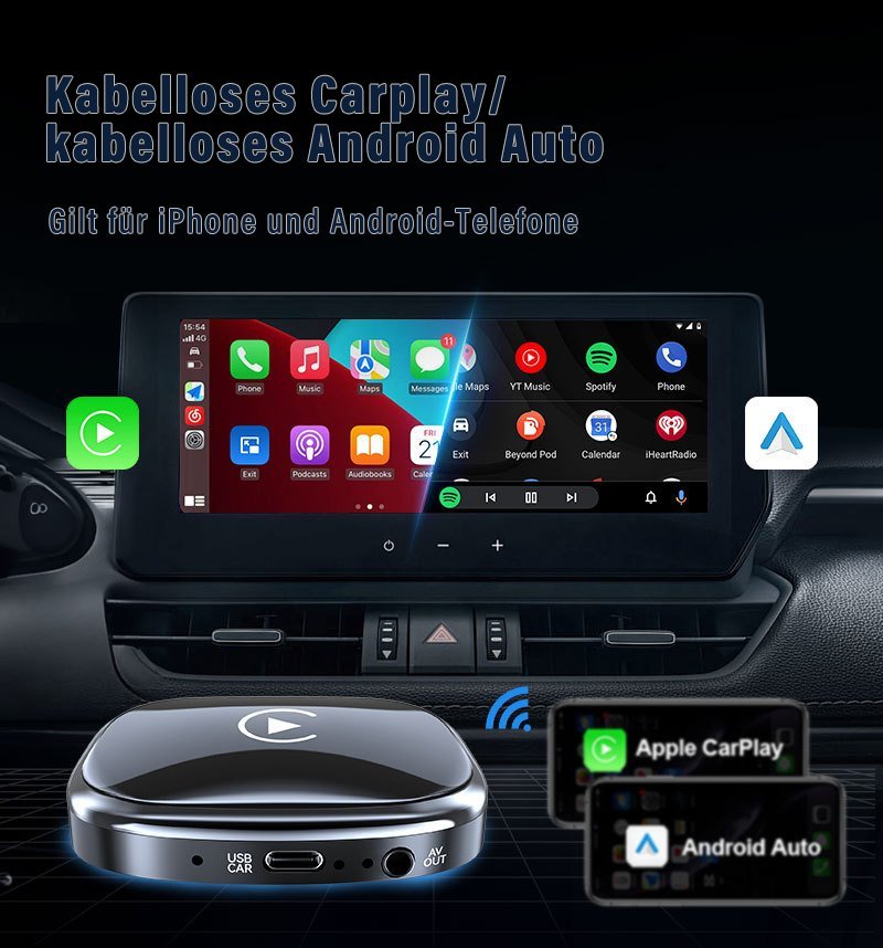 Android Auto Carplay AI Box Wireless Adapter