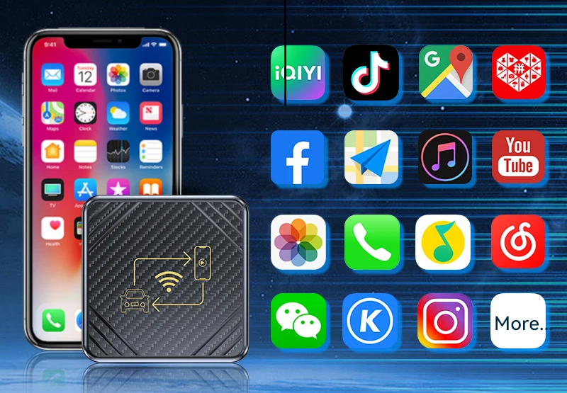 Kabelloser Apple CarPlay Adapter/Android Auto Box