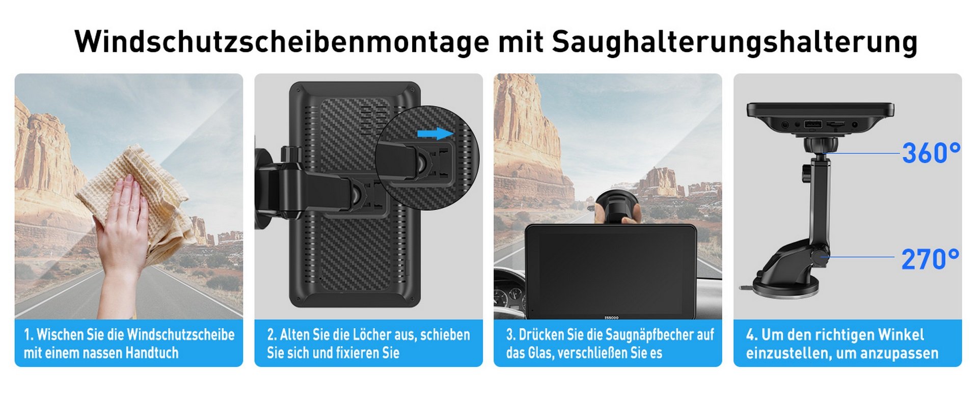 Tragbarer 7-Zoll-Apple Carplay Android Auto-Bildschirm/Monitor