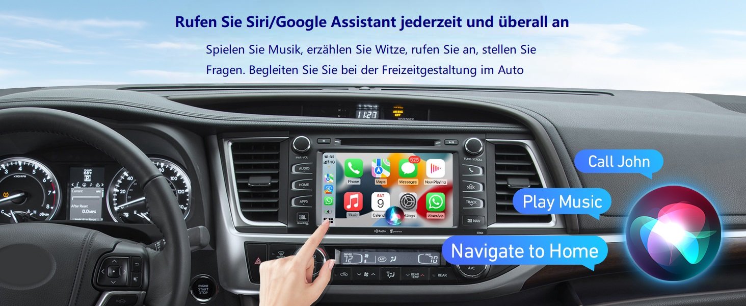 Apple Carplay Android Auto für 2014-2019 Toyota Verso S