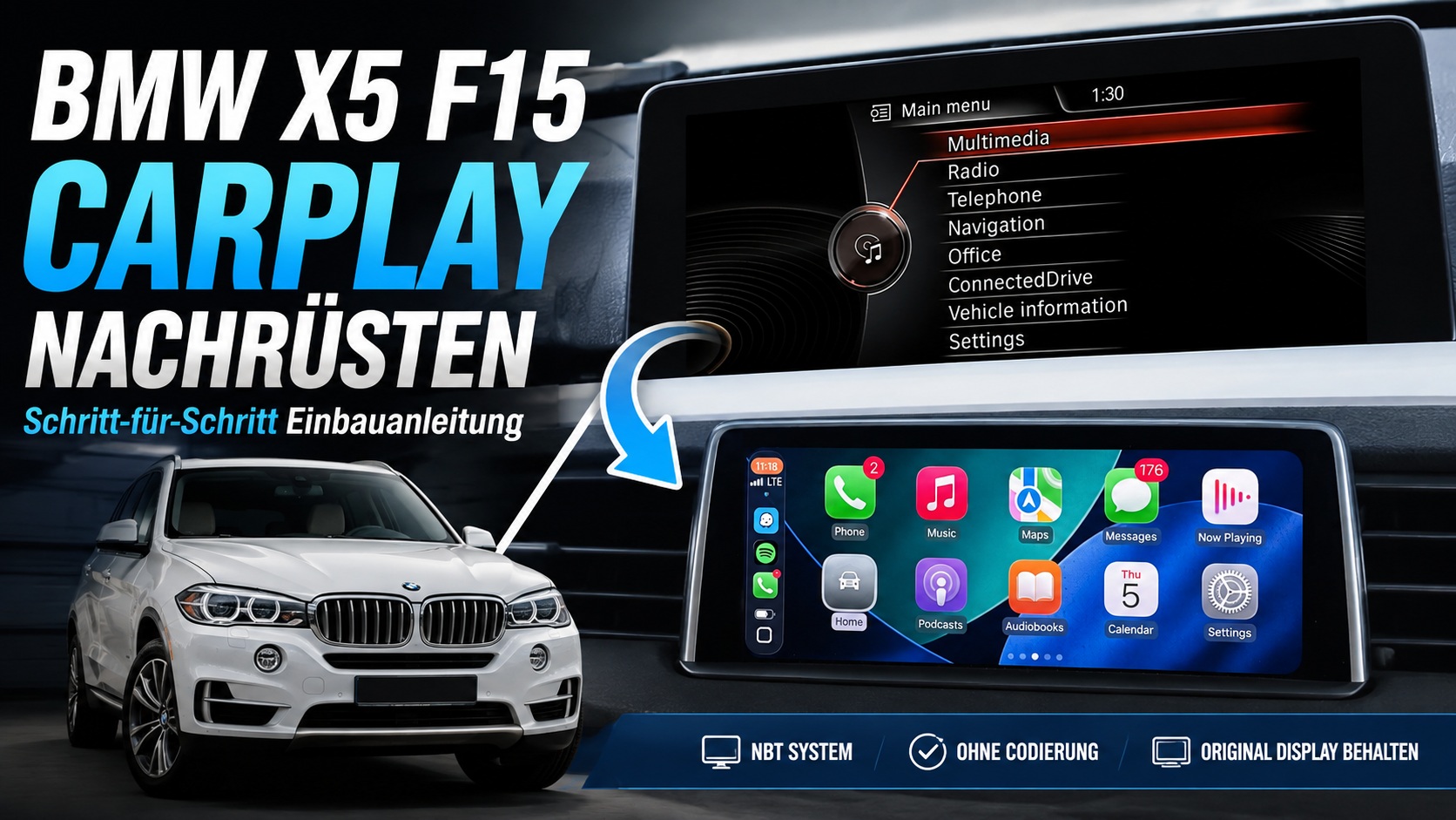 BMW X5 F15 CarPlay Android auto nachrüsten