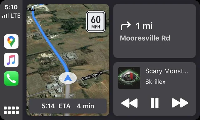 apple karten satellitenansicht carplay