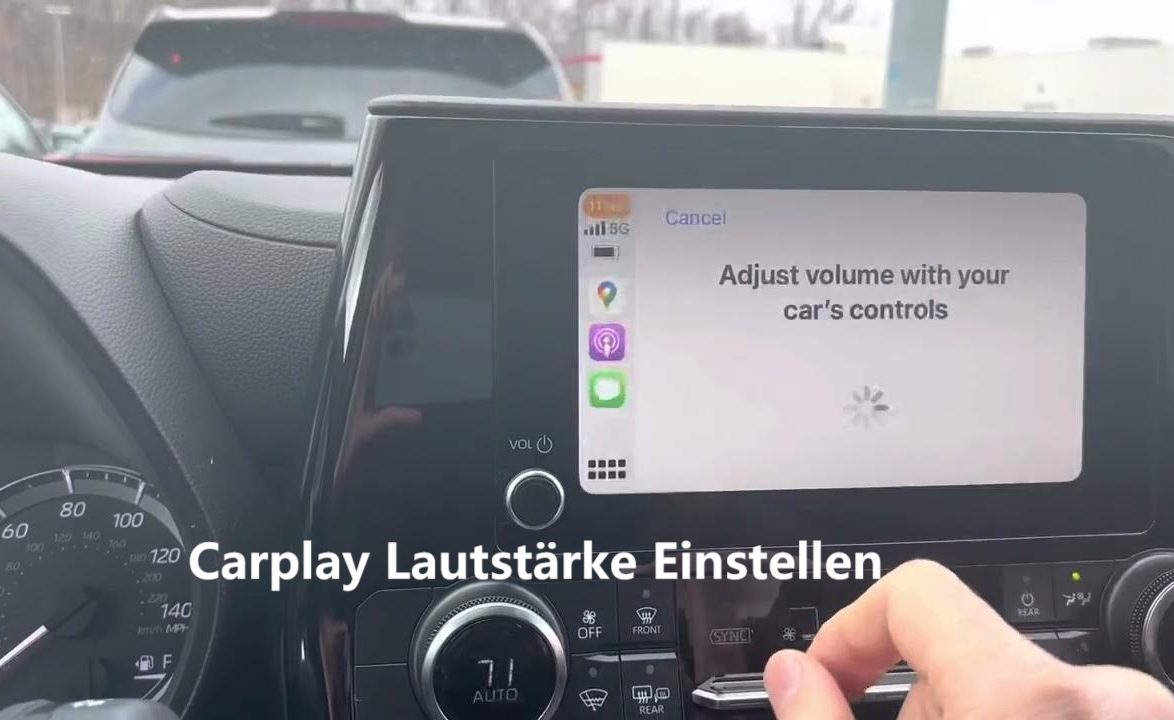 carplay lautstärke einstellen