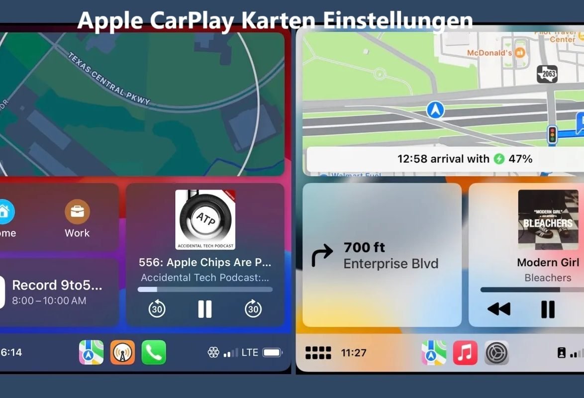 Apple CarPlay Karten Einstellungen