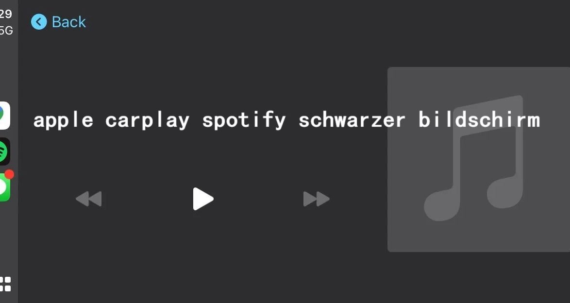 apple carplay spotify schwarzer bildschirm