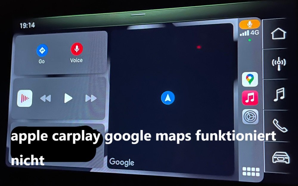 apple carplay google maps funktioniert nicht