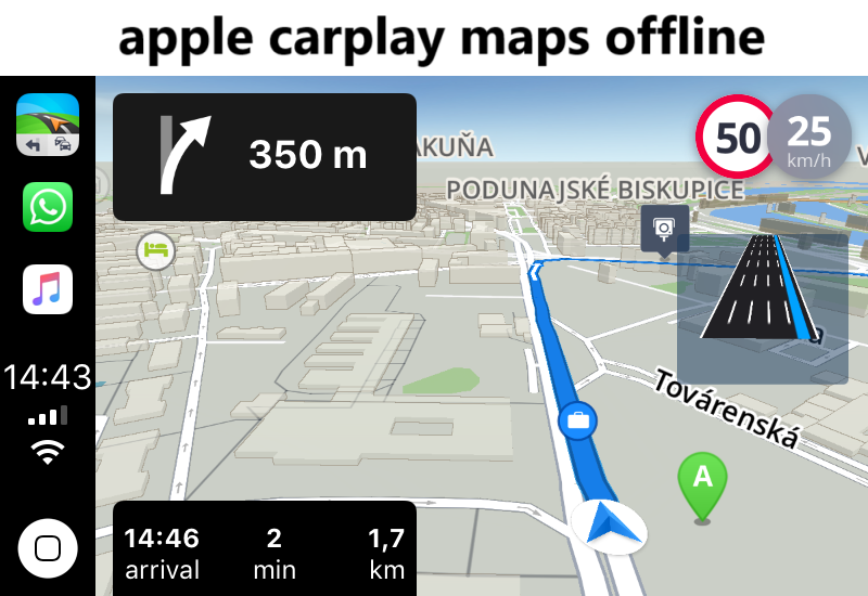 apple carplay maps offline