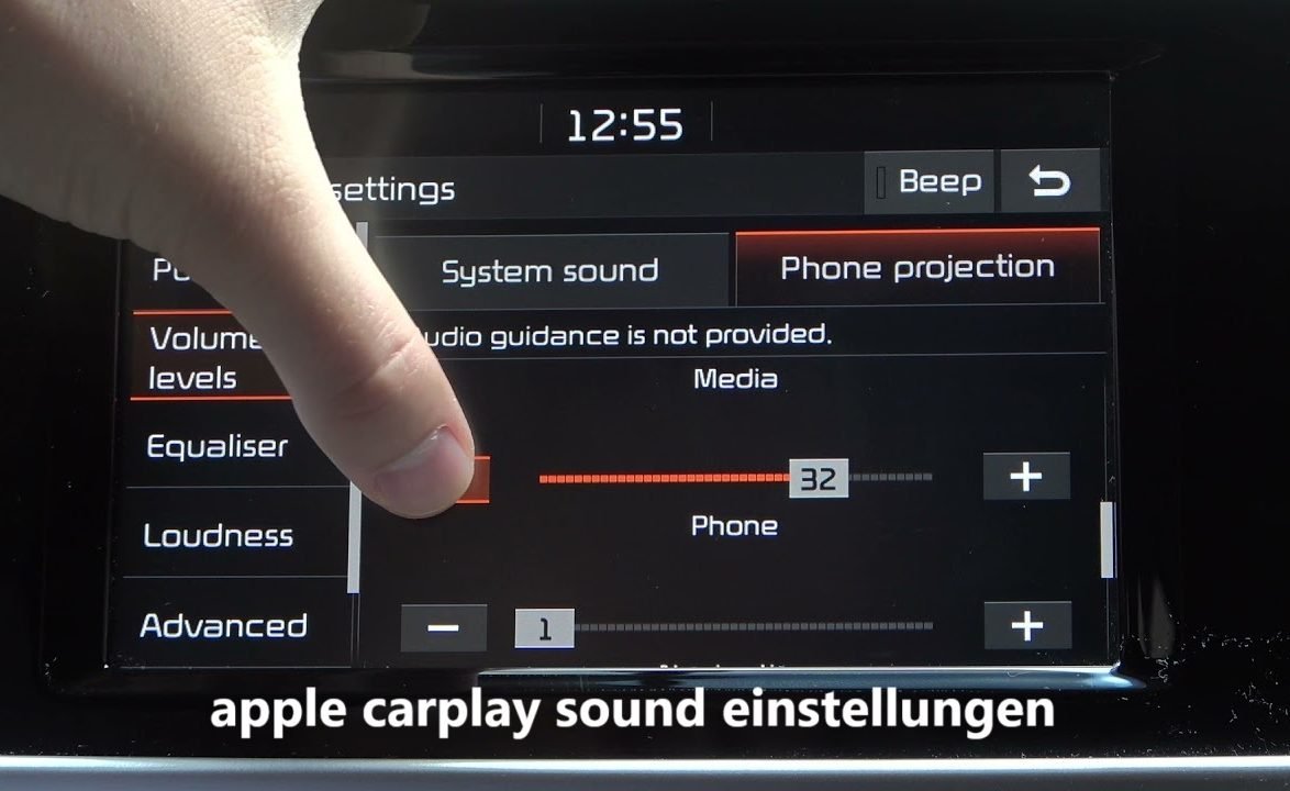 apple carplay sound einstellungen