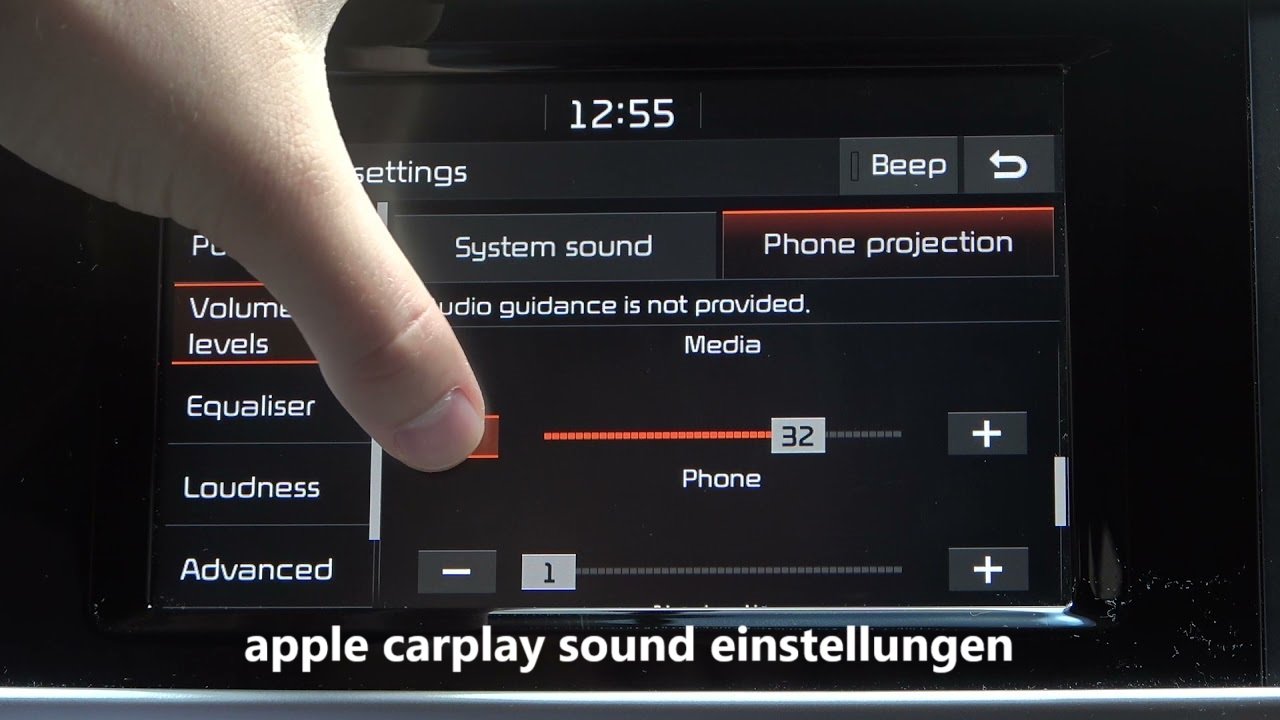 apple carplay sound einstellungen