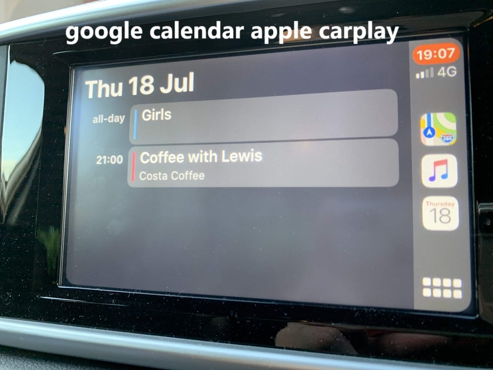 google calendar apple carplay