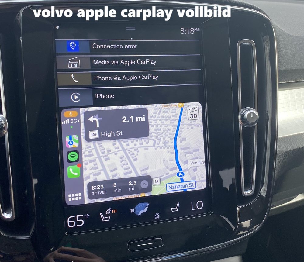 volvo apple carplay vollbild