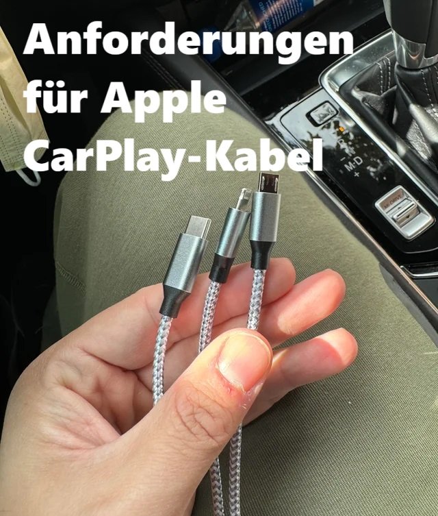 Anforderungen für Apple CarPlay-Kabel