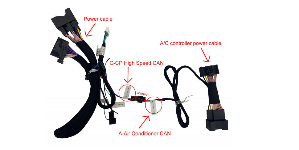 C-CP High Speed ​​CAN wird mit A-Klimaanlagen-CAN verbunden.