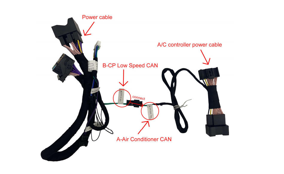 C-CP Low Speed ​​CAN wird mit A-Klimaanlagen-CAN verbunden.