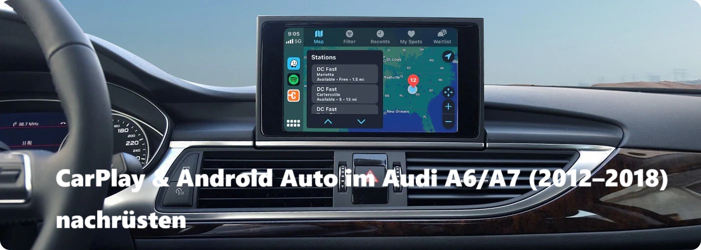 CarPlay & Android Auto im Audi A6 A7 (2012–2018) nachrüsten