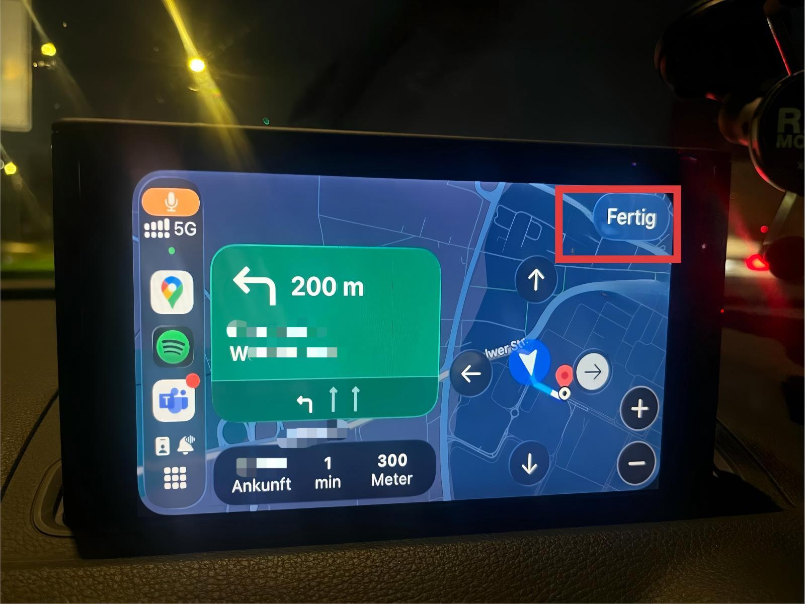 Google Maps „FERTIG“ kann nicht ausgewählt werden