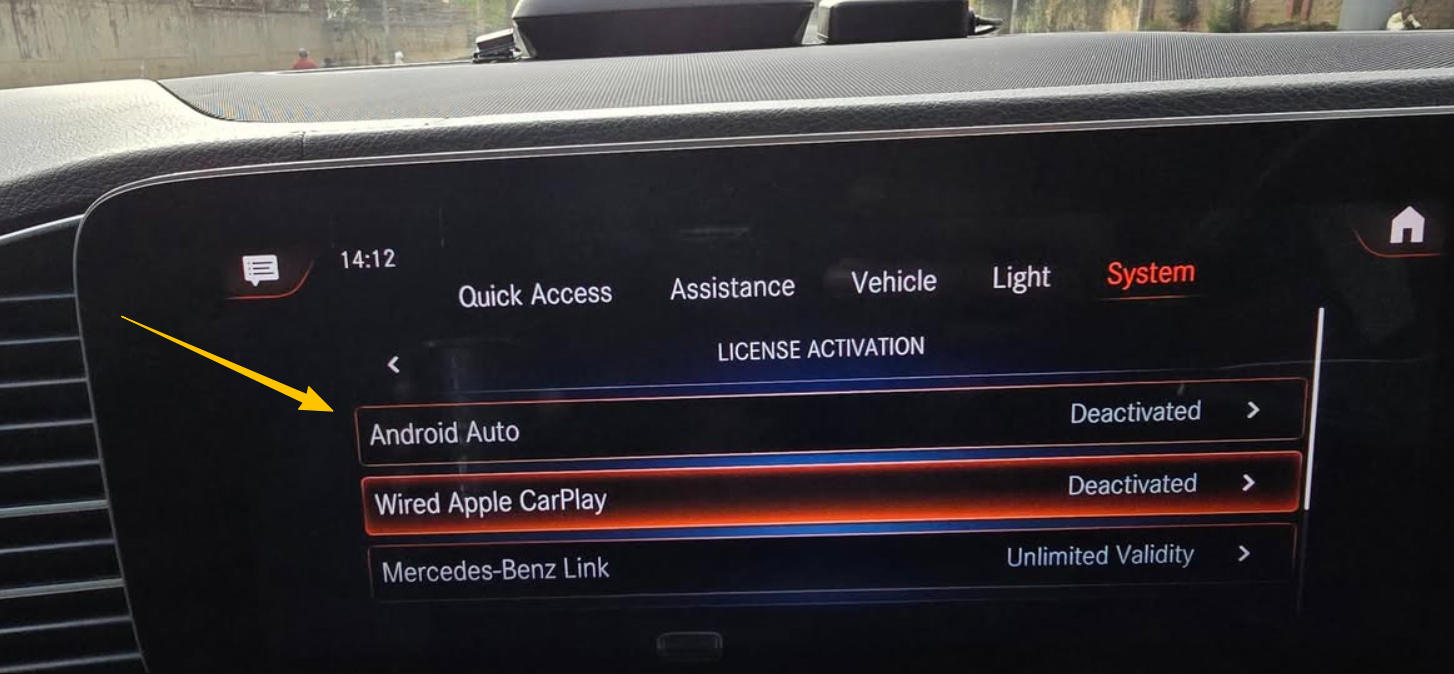 mercedes android auto freischalten