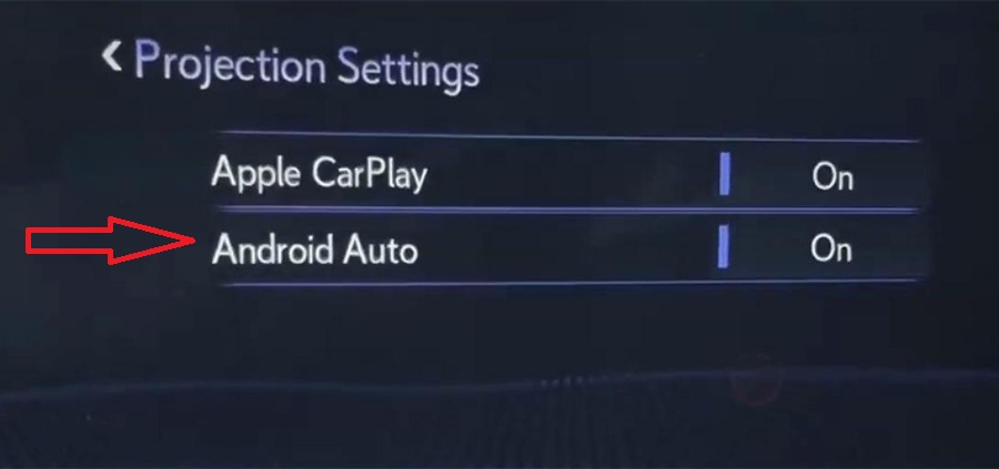 Die Projektionseinstellungen von Lexus ermöglichen Android Auto