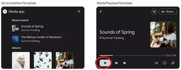 android auto 16 mediaplayer