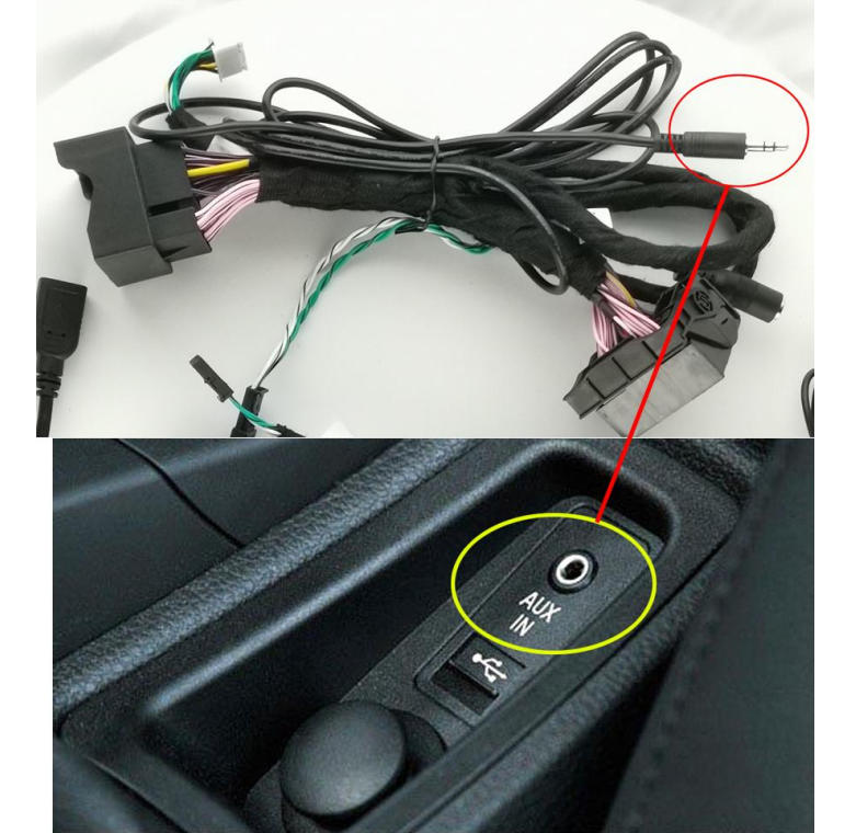 AUX-Kabelanschluss für CarPlay-Audio