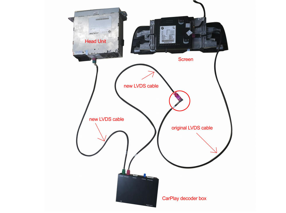 MINI R60 LVDS-Verkabelungsdiagramm für CarPlay