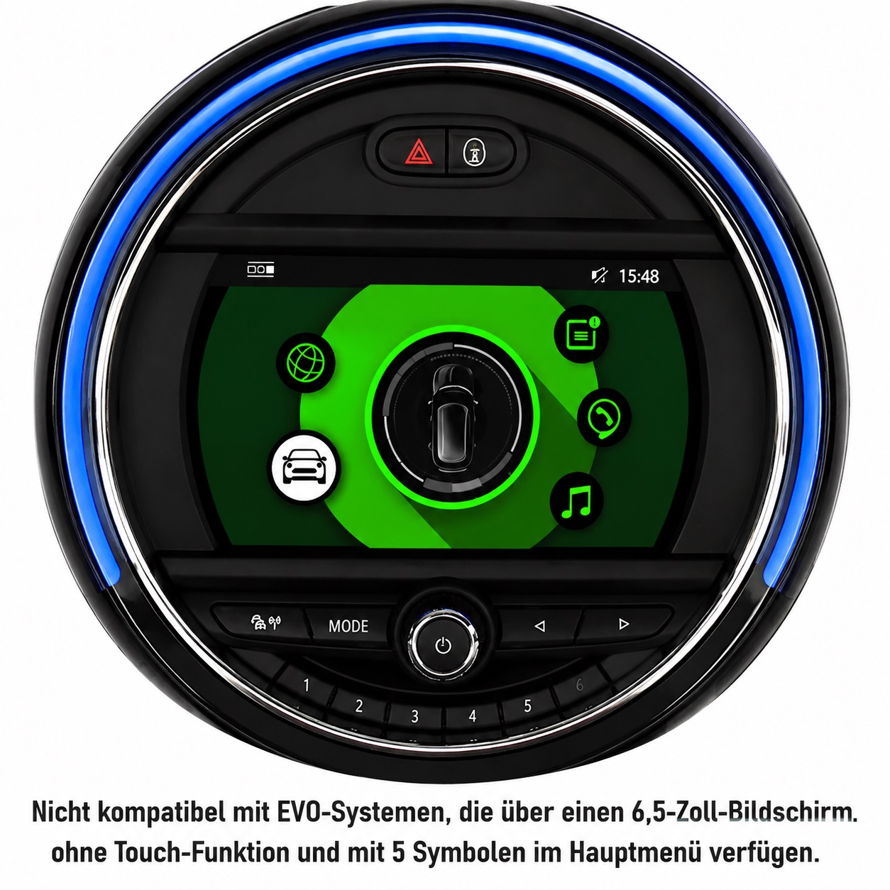 Nicht kompatibles MINI EVO System Display