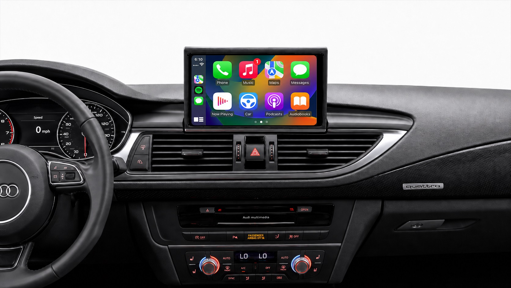 Nach der Installation von CarPlay im Audi A6